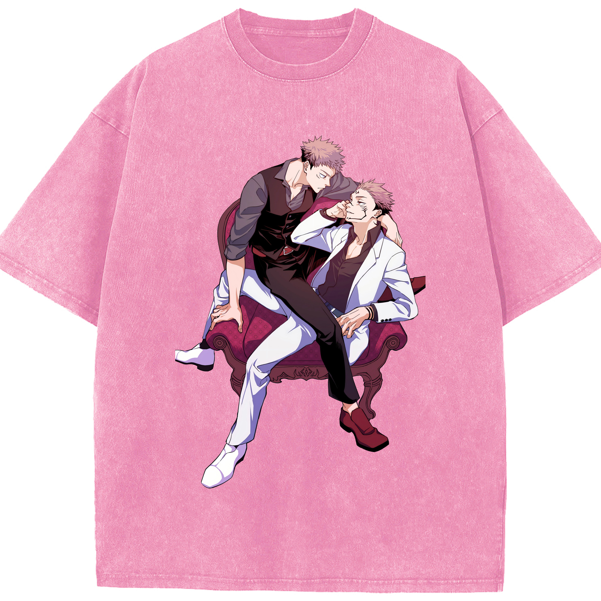 （画像用） 呪術廻戦 Jujutsu Kaisen 綿100% ヴィンテージ風 半袖Tシャツ（フロントプリント）